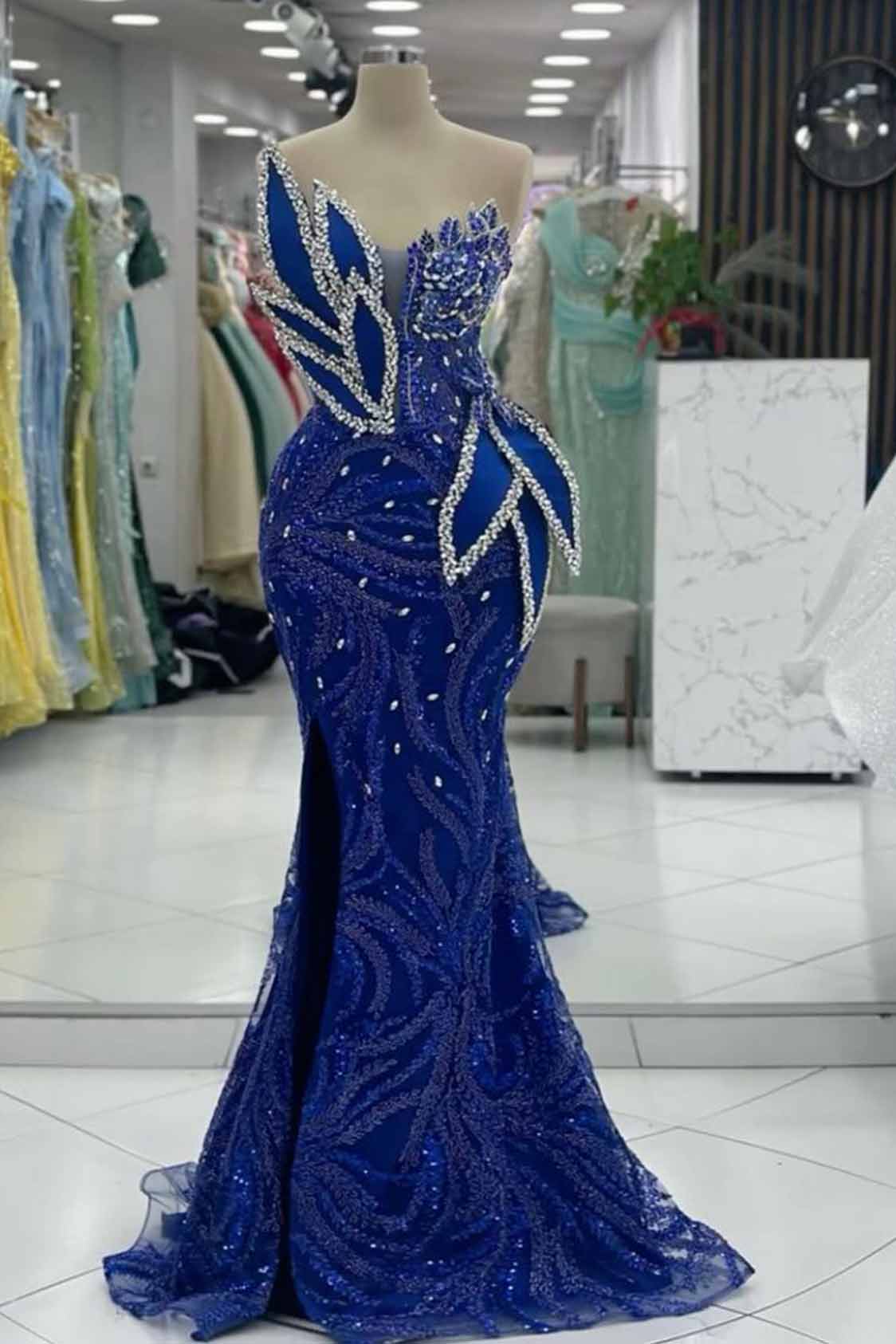 Frame Detail Jumper Dress In Natural-Navy