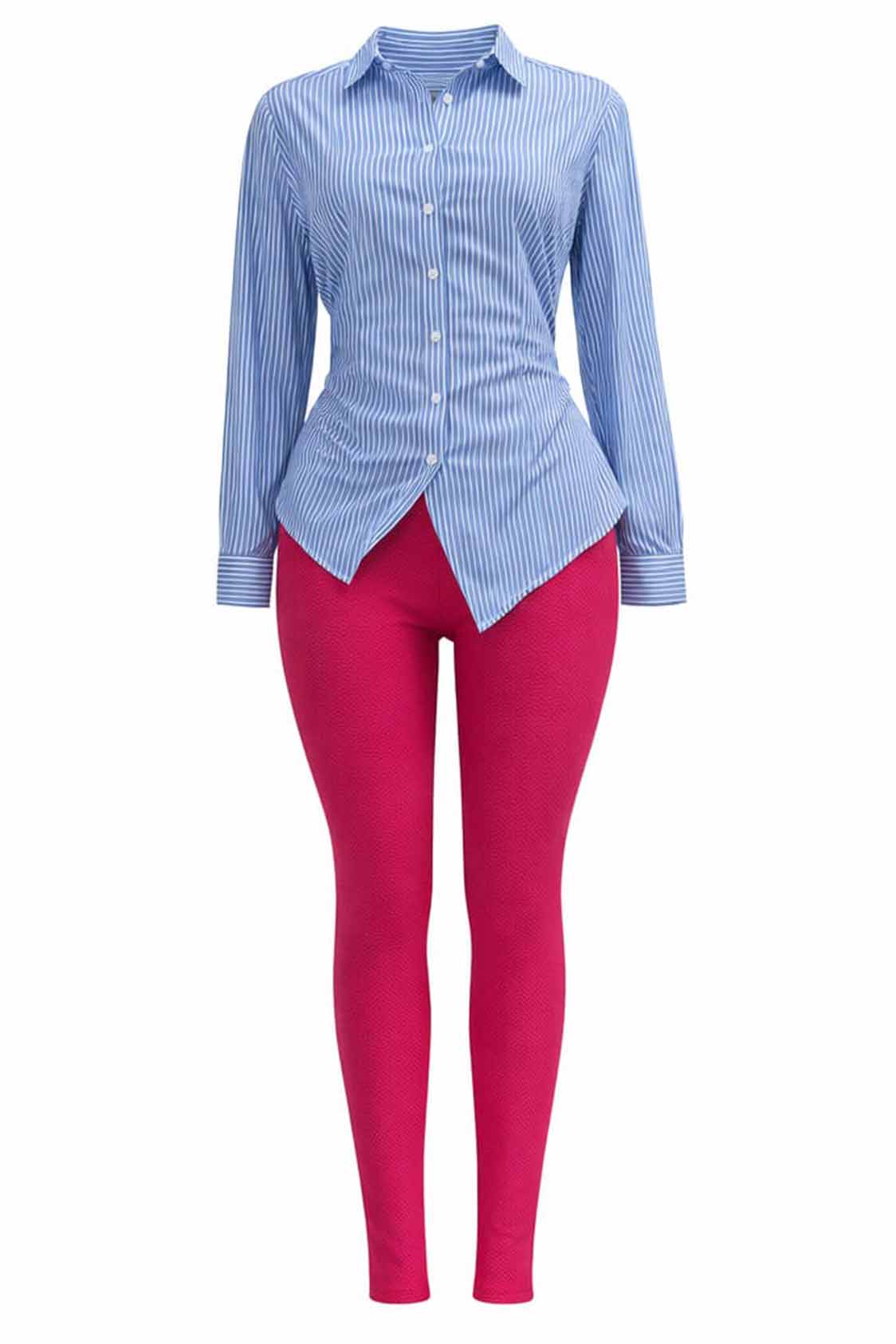 Women's High-Waisted Stretch Pants - Image 2