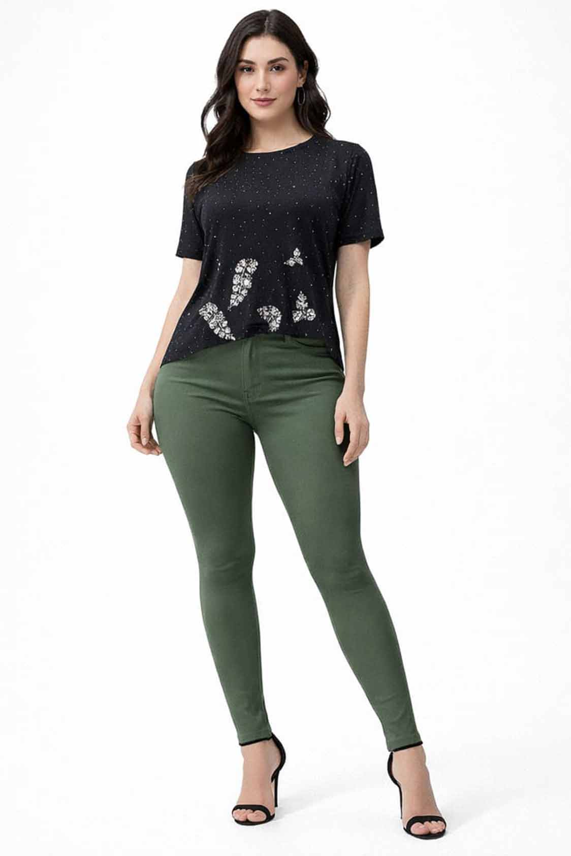 Women's High-Waisted Stretch Pants - Image 2