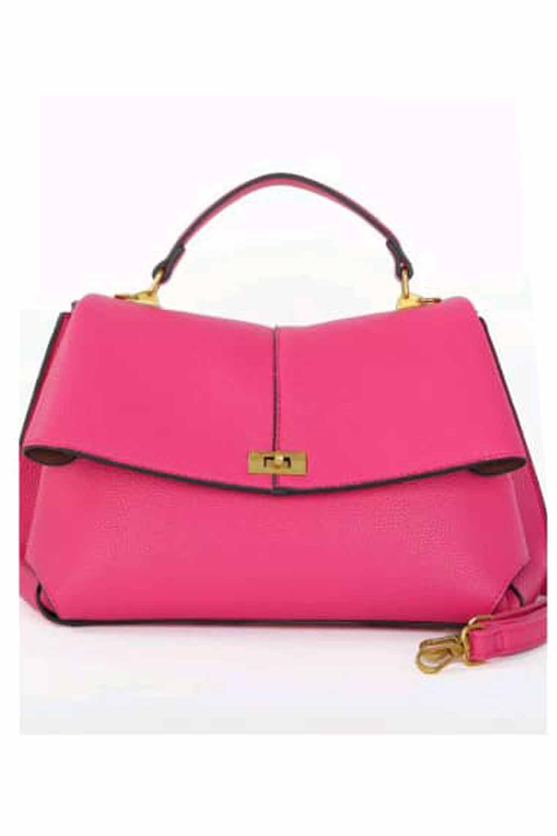 Rocker shoulder bag with flaps h