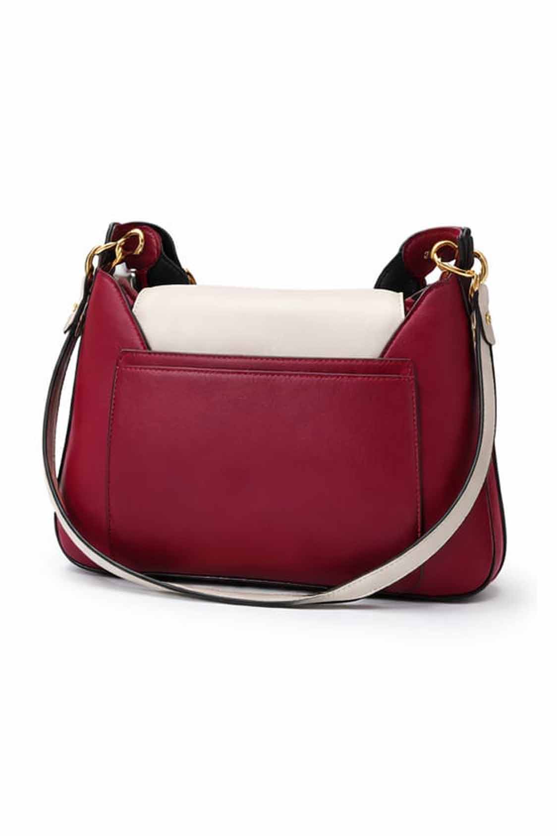 Rocker shoulder bag with flap